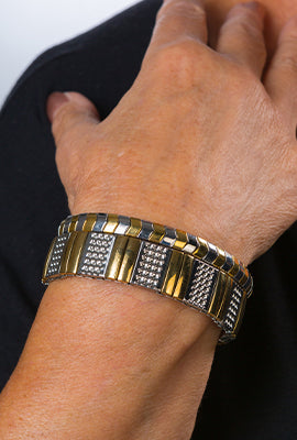 Magnet - Armband bicolor D-0102