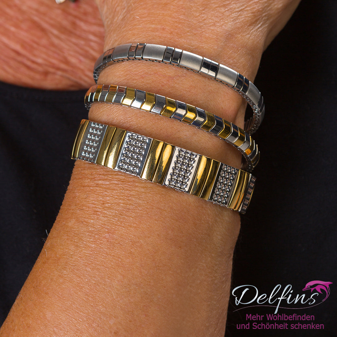 Magnetarmband Flexi Edelstahl matt/glänzend