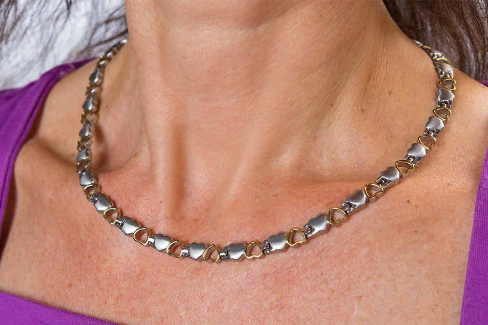 Collier Herz bicolor