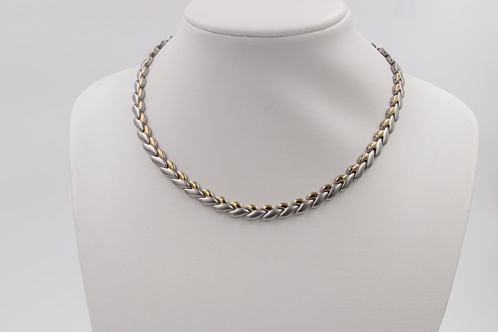 Magnet - Collier Blatt bicolor