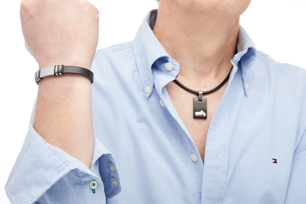 Magnetarmband Herren Leder