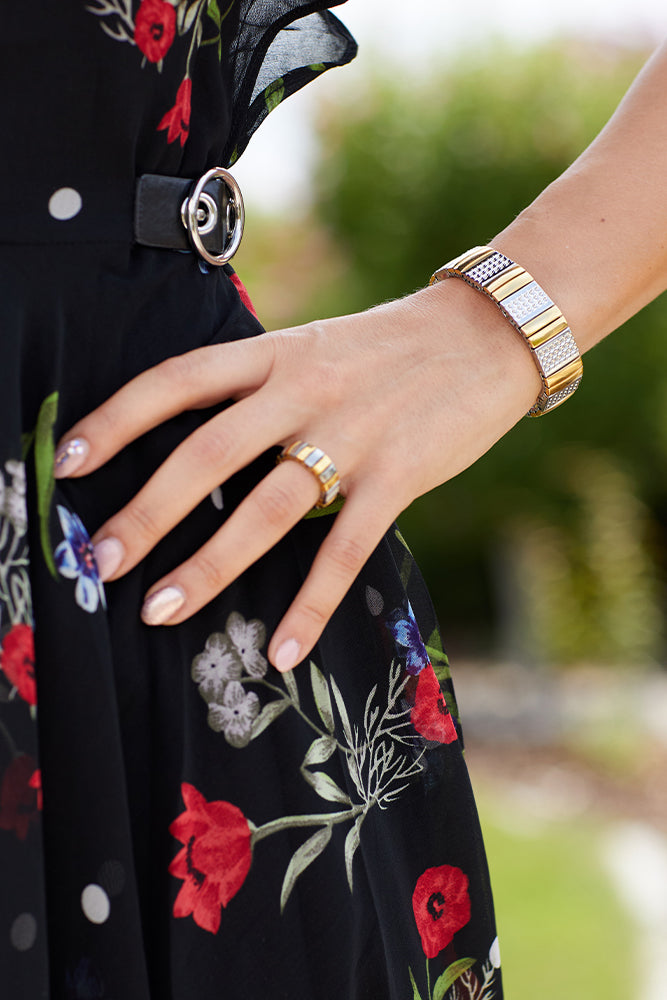 Magnetarmband Flexi Bicolor breit