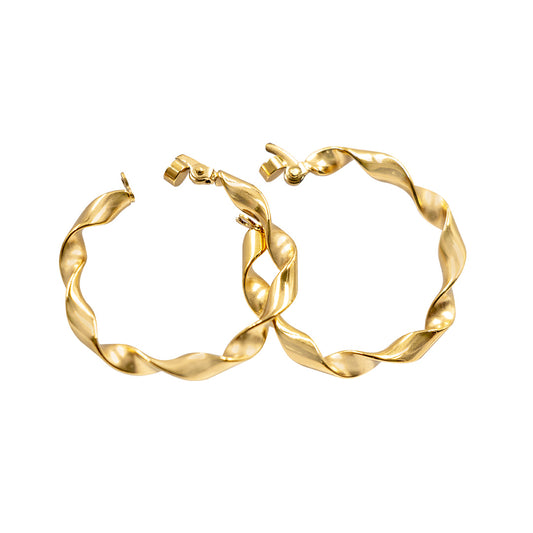 Magnet - Creolen geschwungen gold