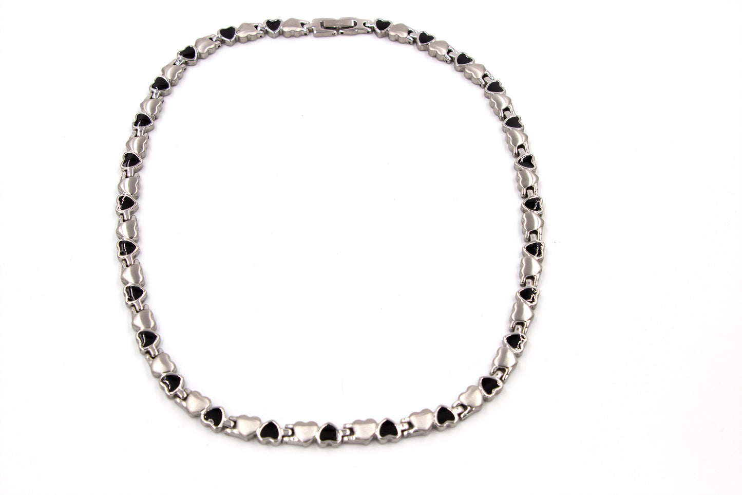 Magnet - Collier schwarze Herzen