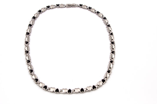 Magnet - Collier schwarze Herzen