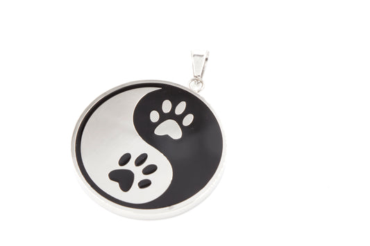 Magnet - Anhänger Yin Yang Pfoten gr