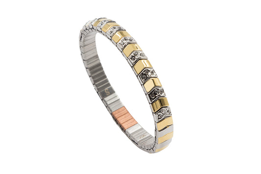 Magnetarmband mit Steinen Bicolor