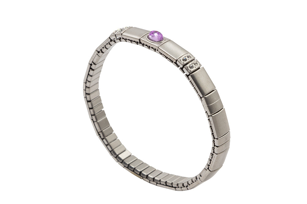 Magnetarmband mit violetten Stein