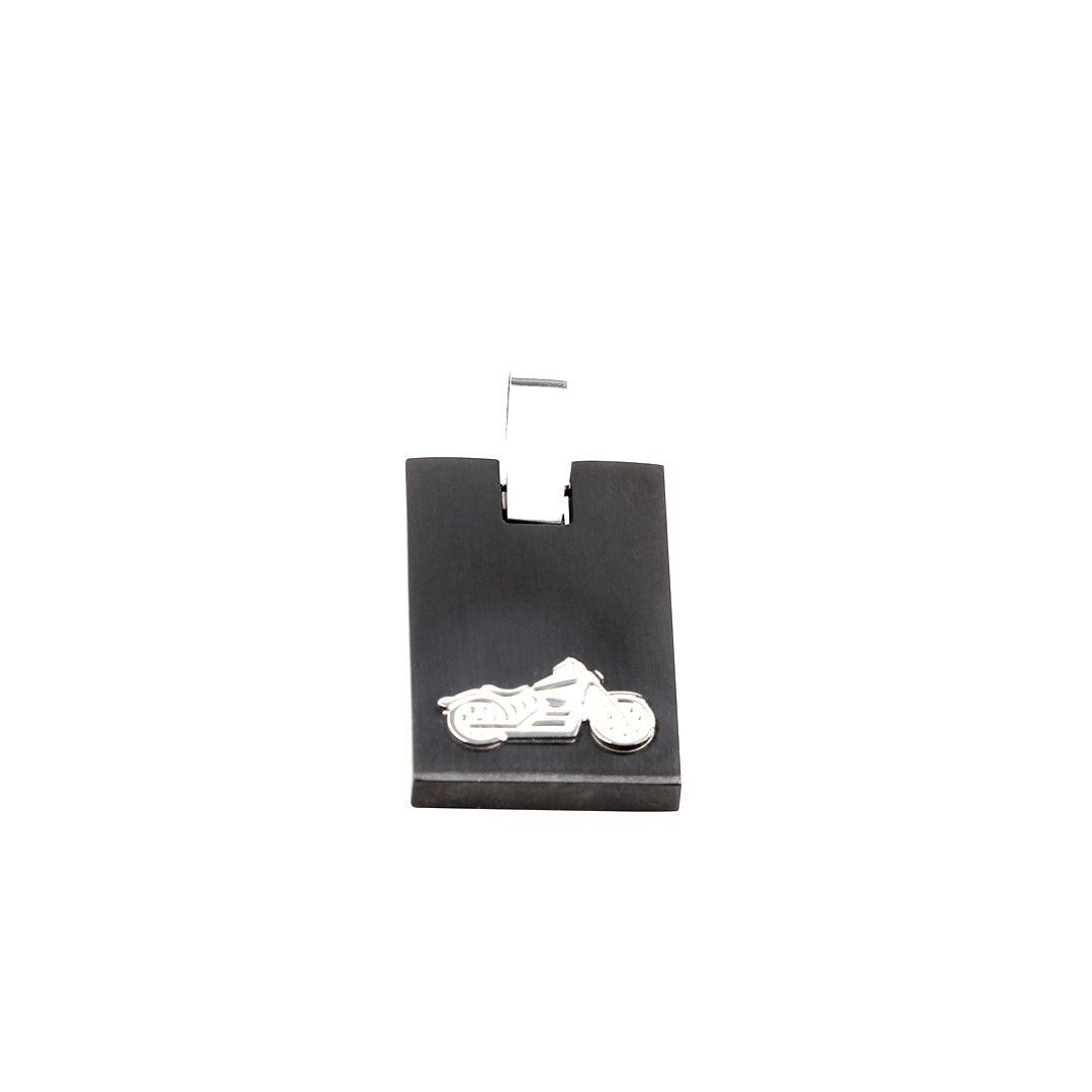 Magnet - Anhänger Biker Edelstahl schwarz
