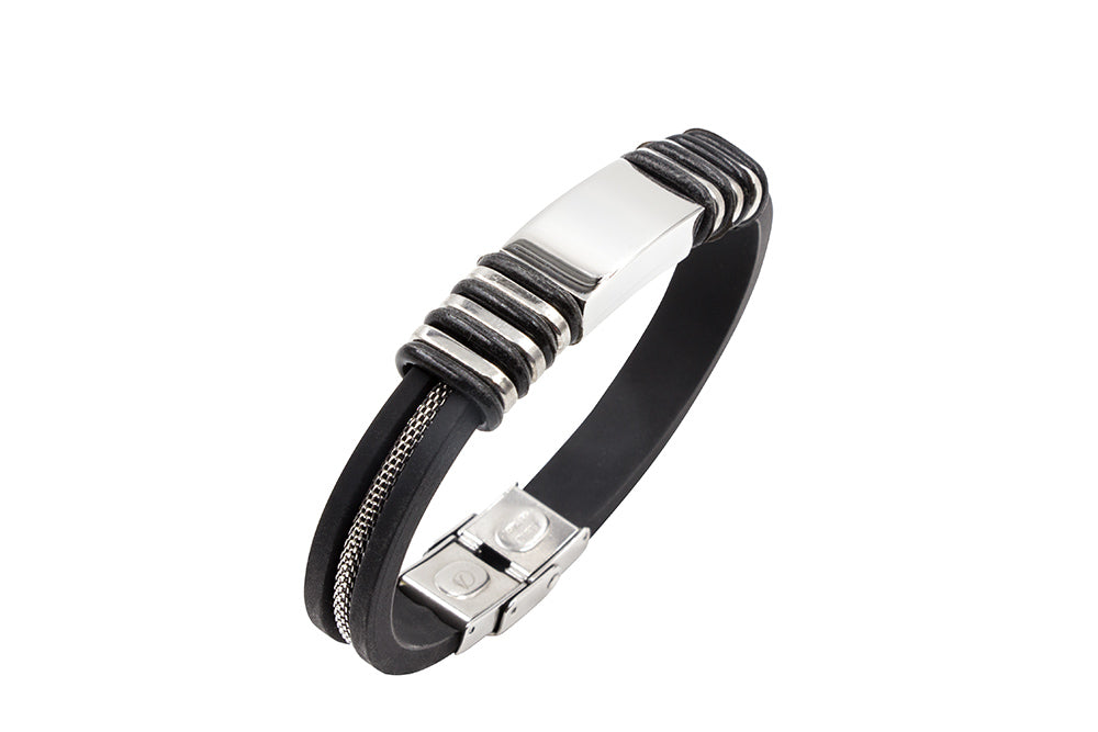 Herrenmagnetarmband Silicon D-0198