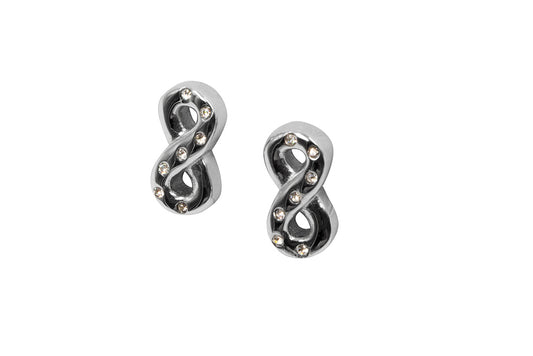 Magnet -Ohrstecker Acht mit Steinen groß