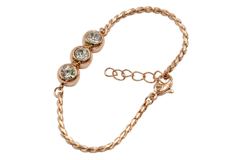 Magnetarmband mit 3 Steinen rose