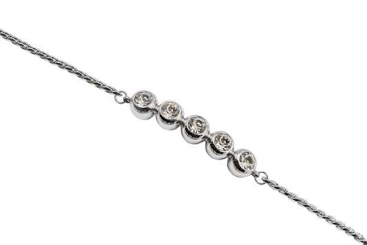 Magnetarmband Edelstahl mit 5 Steinen