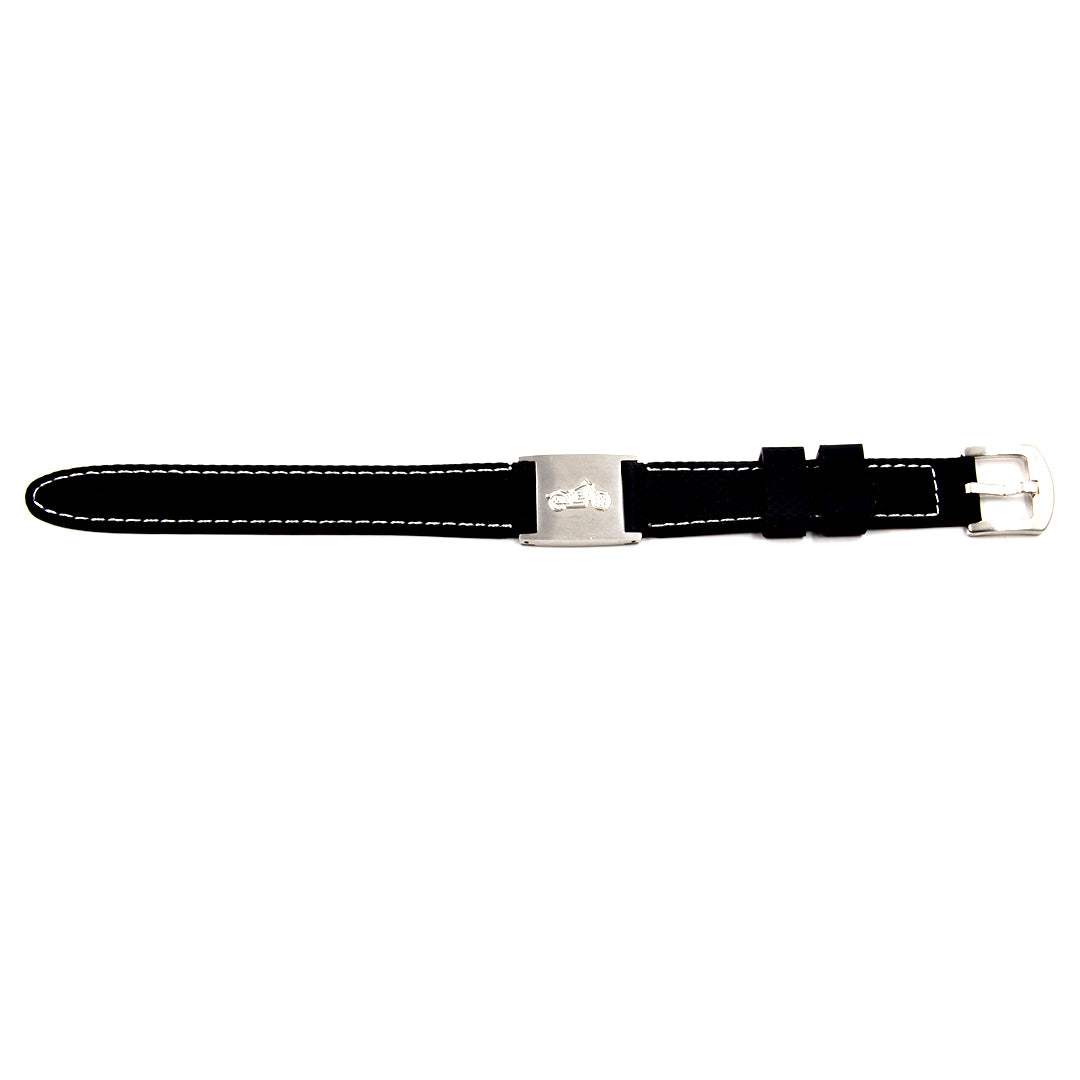 Magnet - Lederarmband Biker Edelstahl D-0248
