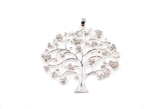 Magnet - Anhänger Baum silber