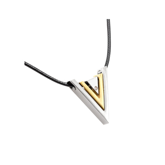 Magnet - Anhänger gold +Lederband