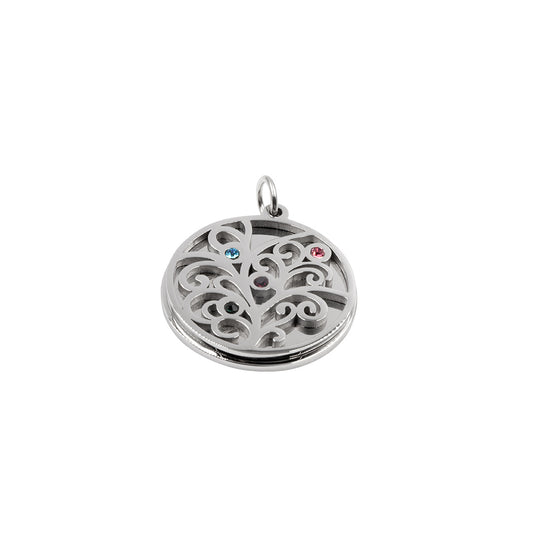 Magnet - Anhänger Lebensbaum silber mit Spruch