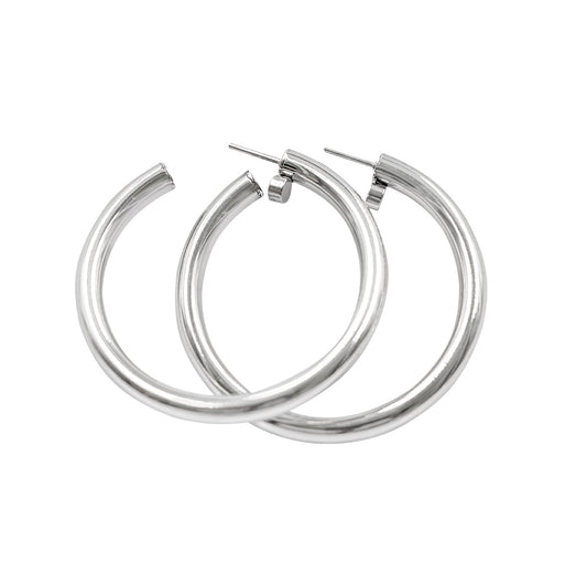 Magnet - Ohrstecker silber