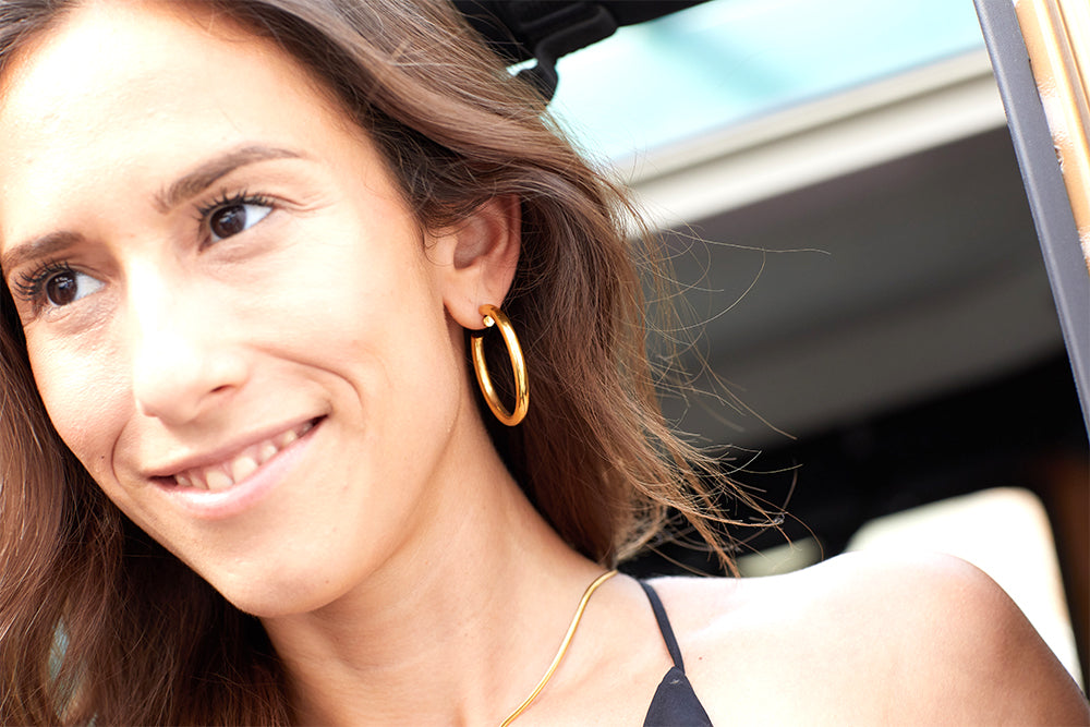 Magnet - Ohrstecker silber