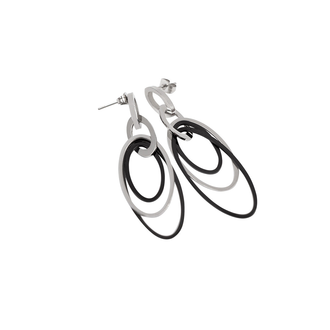 Magnet - Ohrgehänge schwarz mittel