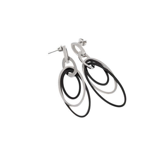 Magnet - Ohrgehänge schwarz mittel