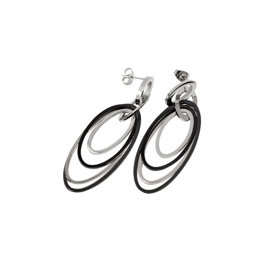 Magnet - Ohrgehänge schwarz lang