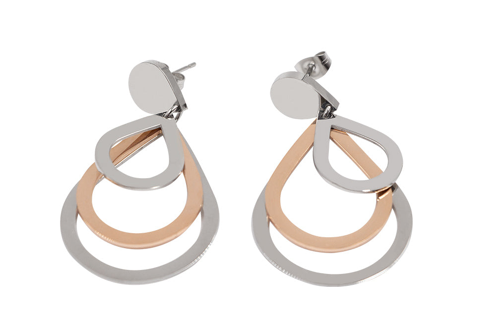 Magnet - Ohrstecker bicolor gold