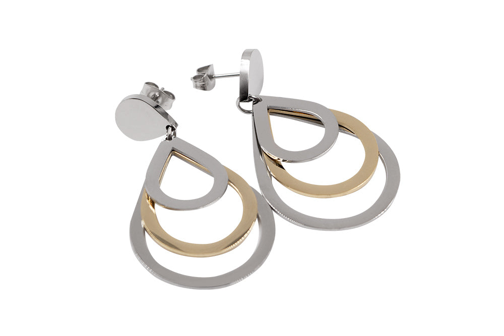 Magnet - Ohrstecker bicolor gold