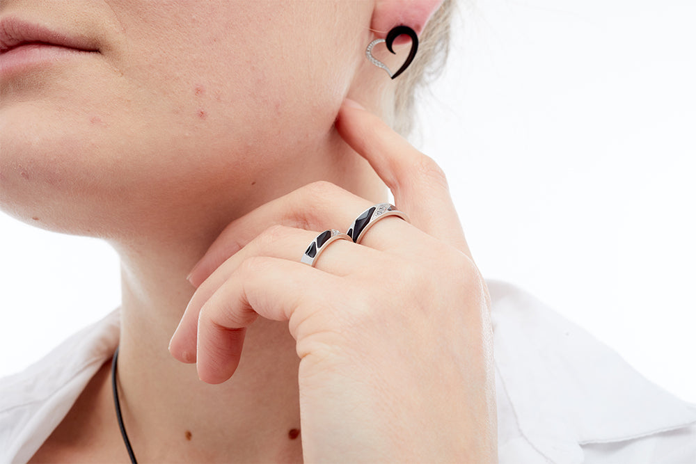 Magnet - Ring Edelstahl  schwarz