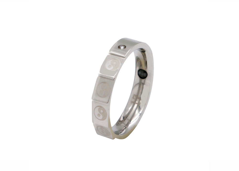 Ring ohne Magnet Yin Yang breit