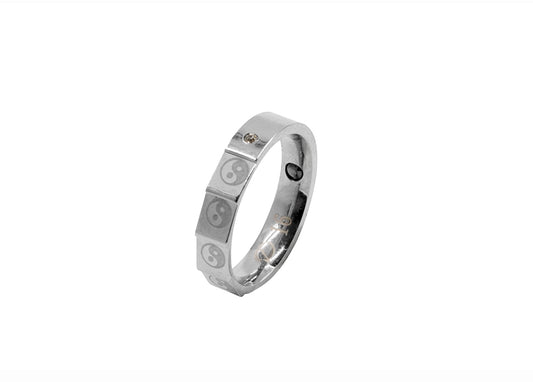 Ring ohne Magnet Yin yang schmal
