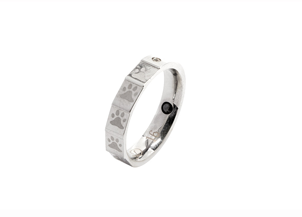 Ring ohne Magnet Pfote schmal