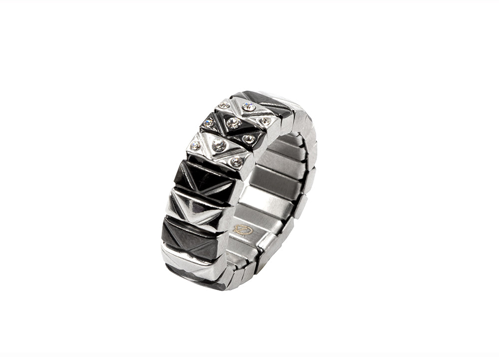 Armband+Ring - Set schwarz