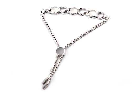 Magnetarmband Herz silber