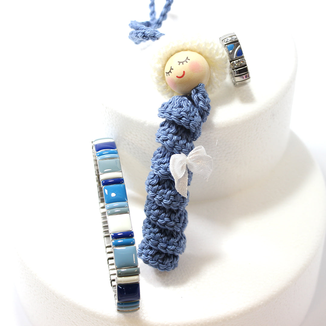 Armband+Ring - Set blau