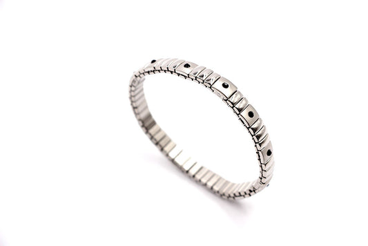 Magnetarmband Flexi schwarze Steine