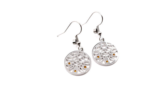 Magnet - Ohrstecker Steinen gelb