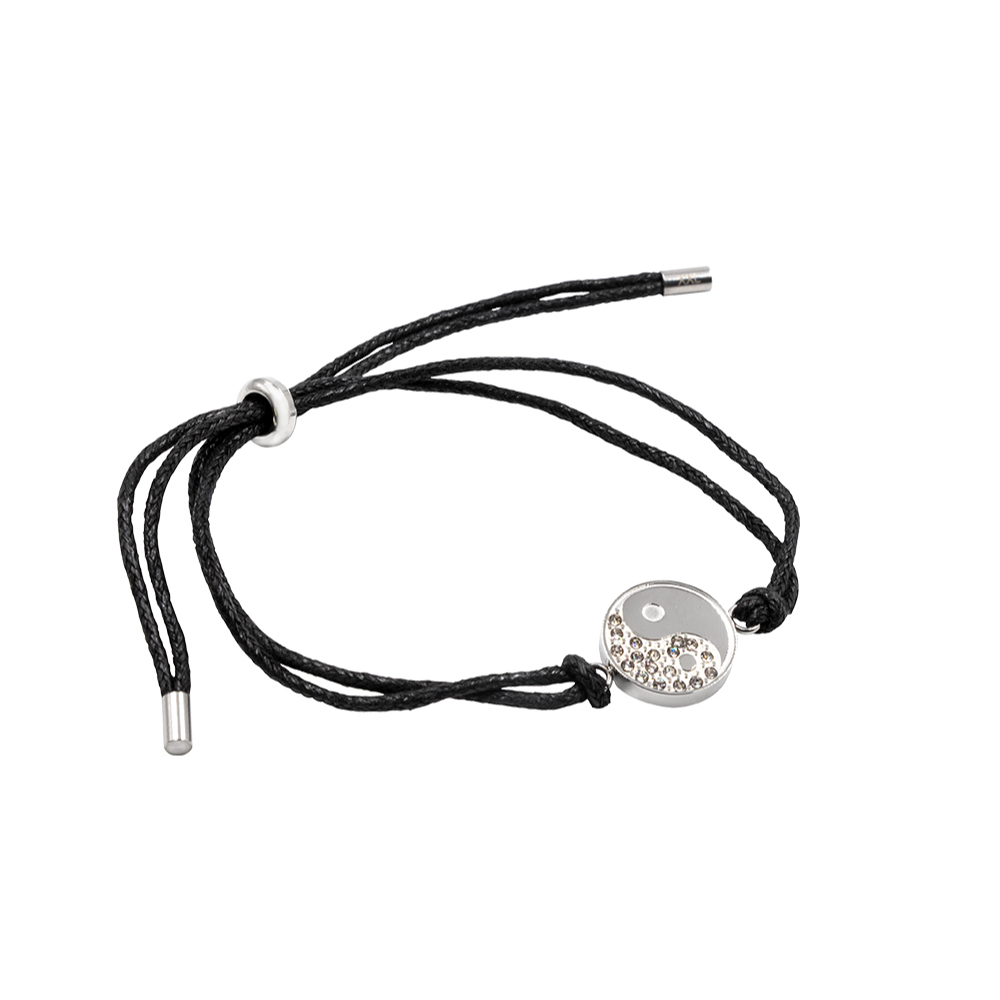 Magnetarmband Leder Yin Yang