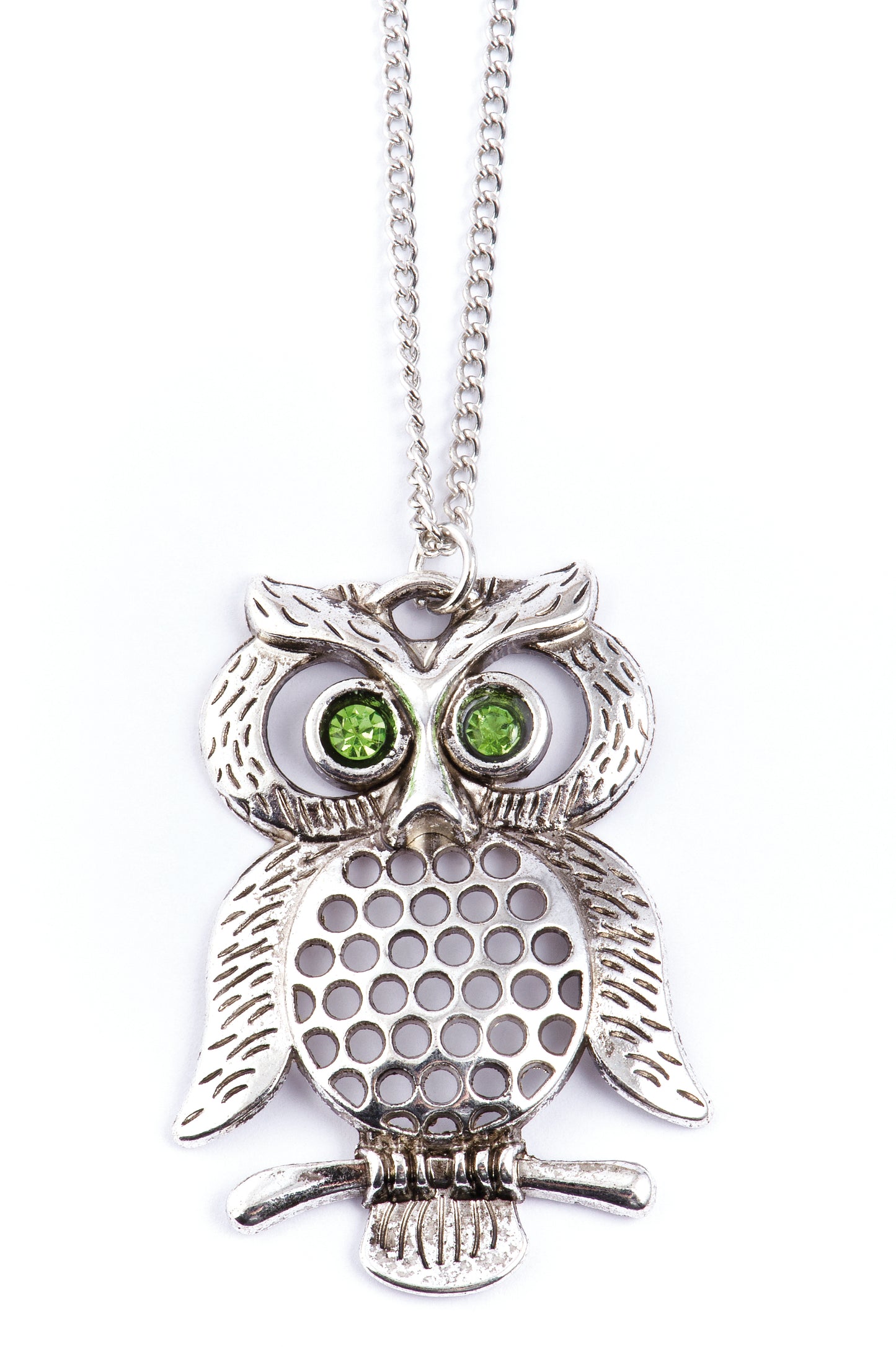 Eule mit grünen Augen