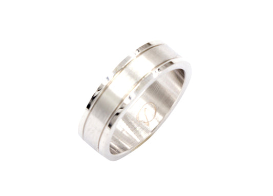 Ring ohne Magnet Edelstahl matt breit