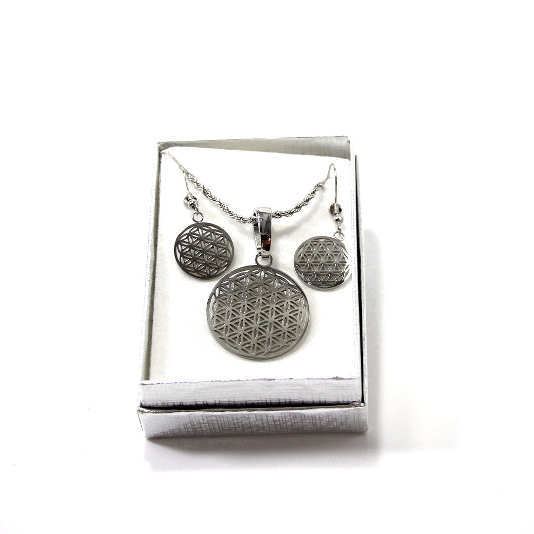 Anhänger Lebensblume silber 3