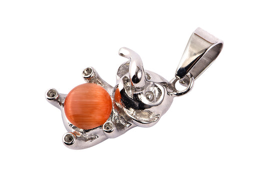 Magnet -Elefant mit Stein orange