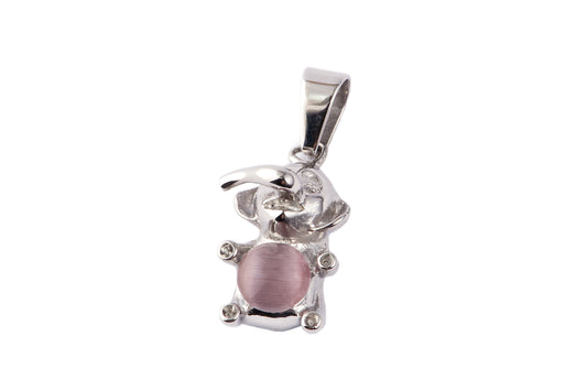 Magnet -Elefant mit Stein violett