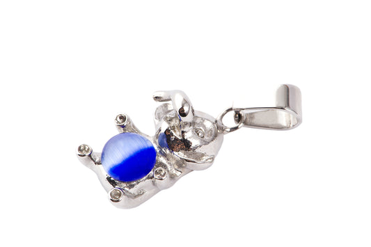 Magnet -Elefant mit Stein blau