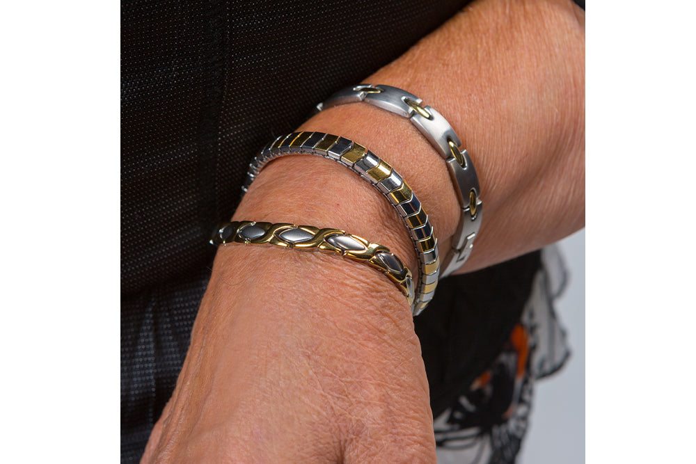 Magnet - Armband  bicolor mit Kupfer