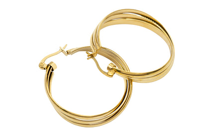 Verschiedene Magnet - Creolen vergoldet