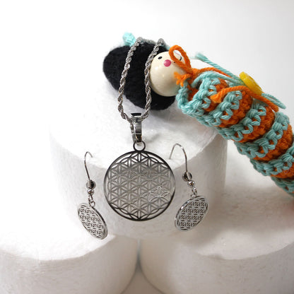 Anhänger Lebensblume silber 3