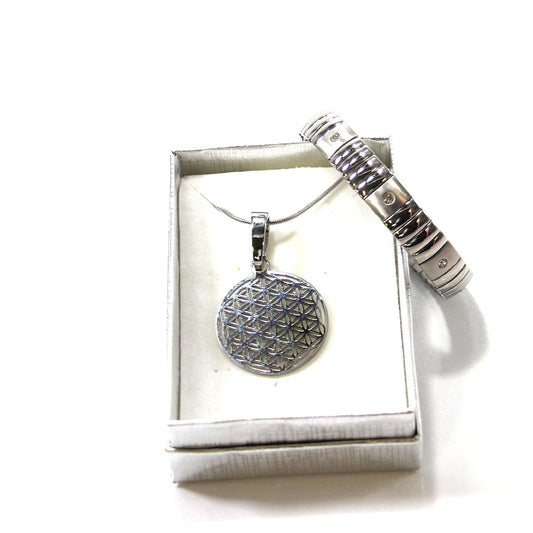 Anhänger Lebensblume silber 1