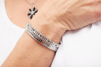 Magnetarmband Flexi Edelstahl glänzend
