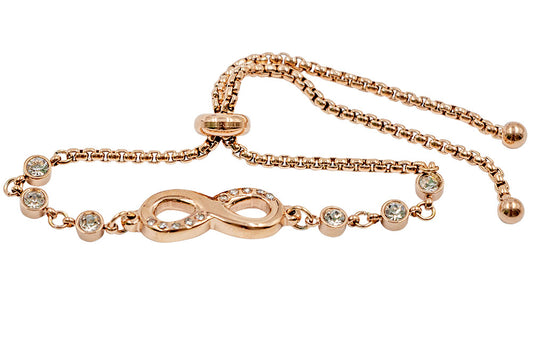 Magnetarmband Acht mit Steinen rose D-0222-3